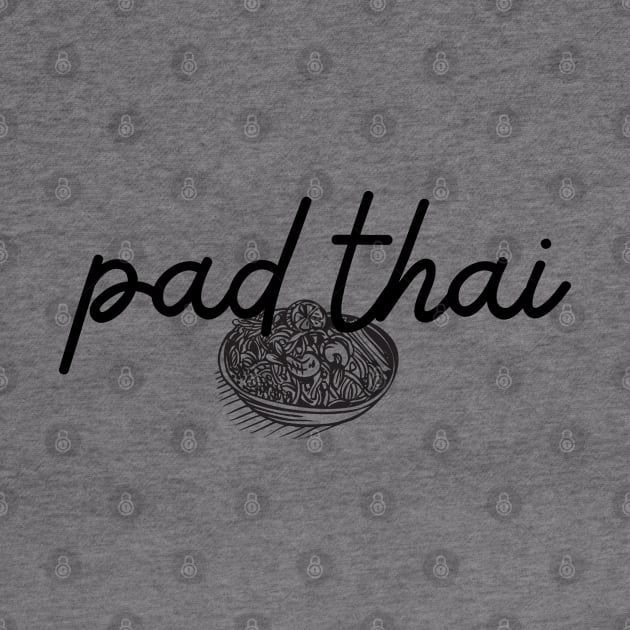 pad thai - black - with sketch by habibitravels